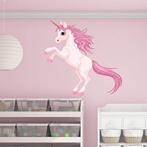 Pink Unicorn Wall Sticker Decor Nursery Girl Room Decor Mural Decal Popular